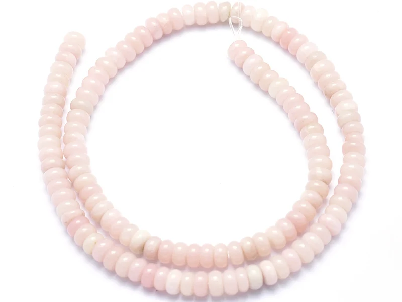 Lot de 20 perles rondelles - Opale rose