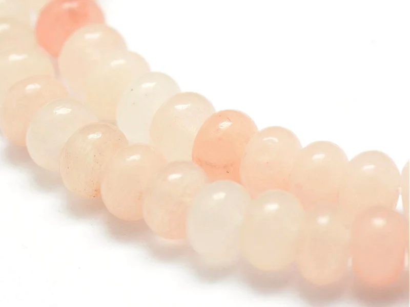 Lot de 20 perles rondelles - Aventurine rose