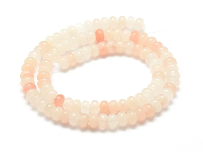 Lot de 20 perles rondelles - Aventurine rose