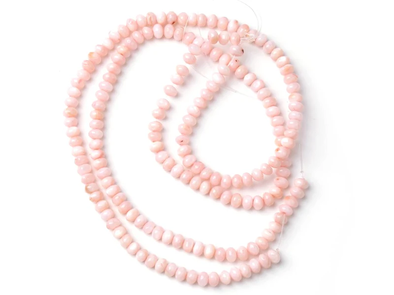 Lot de 20 perles rondelles coquillage naturel - Corail