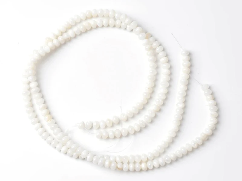 Lot de 20 perles rondelles coquillage naturel - Dentelle