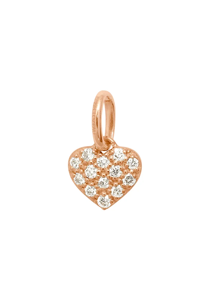 Pendentif In Love Coeur Diamants En Or Rose