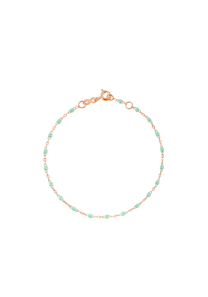 Bracelet Enfant Classique Gigi Or Rose Et Résines Jade 13cm