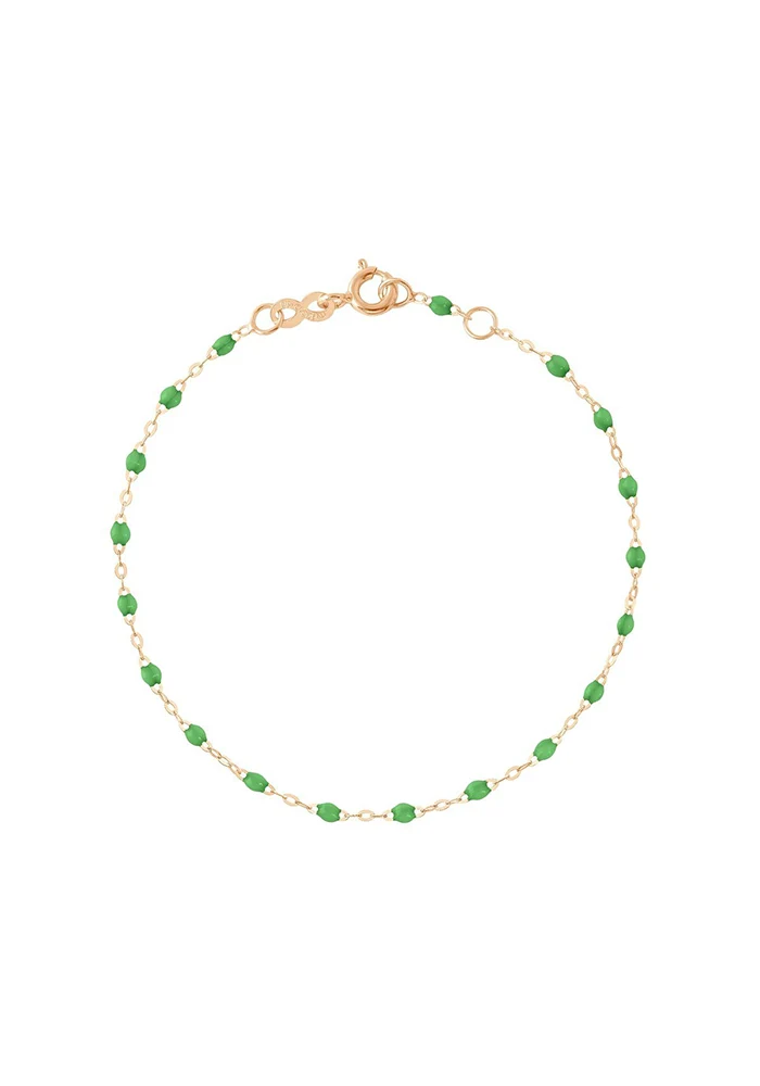 Bracelet Classique Gigi Or Rose Et Résines Prairie 17cm