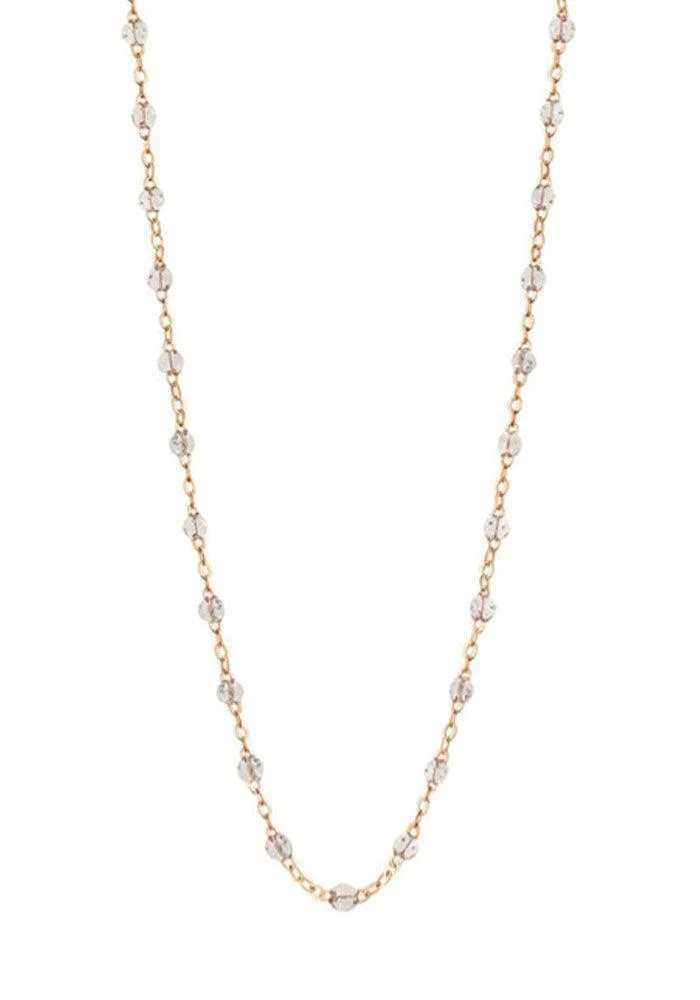 Sautoir Classique Gigi Or Rose Et Résines Sparkle 60cm