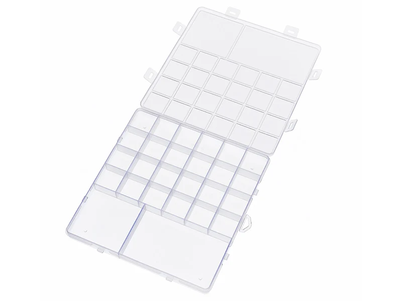 Boite de rangement pour perles - 26 compartiments - 19 x 20 cm
