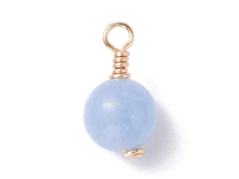 Lot de 10 pendentifs ronds en jade teintée