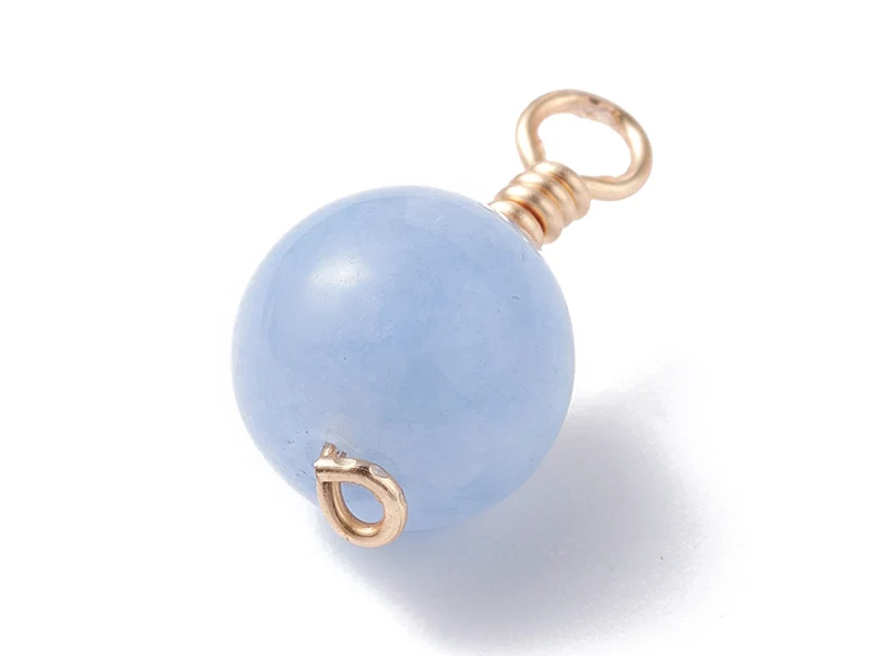 Lot de 10 pendentifs ronds en jade teintée