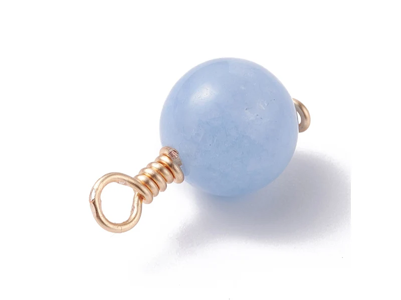 Lot de 10 pendentifs ronds en jade teintée