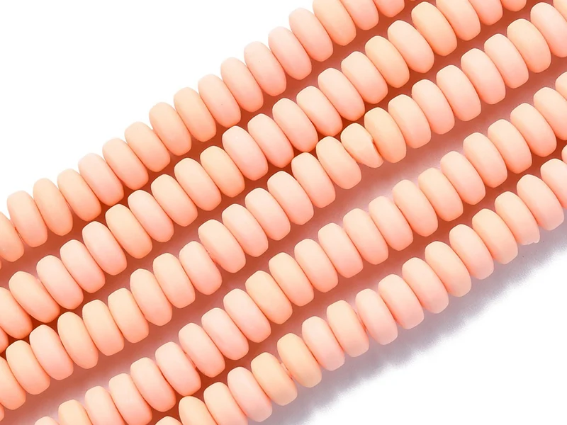 Boite de perles heishi épaisses 6 mm - Saumon