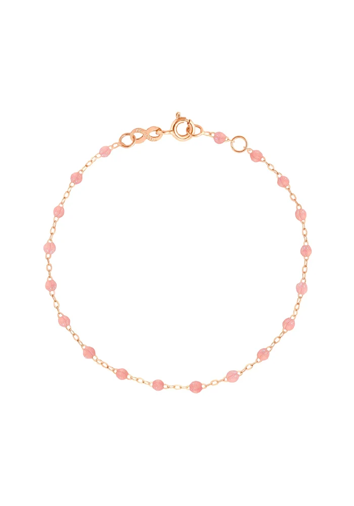 Bracelet Classique Gigi Or Rose Et Résines Blush 17cm