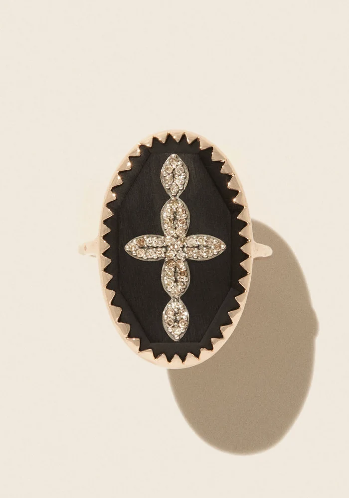 Bague Bowie N°3 Noir Diamant