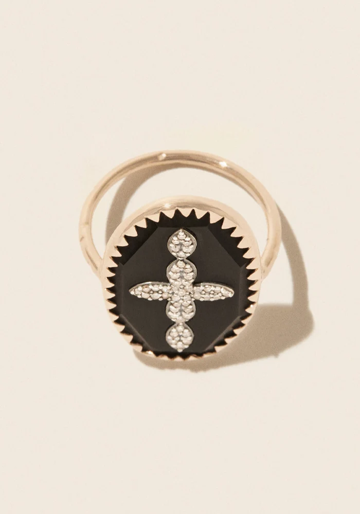 Bague Bowie N°3 Noir Diamant