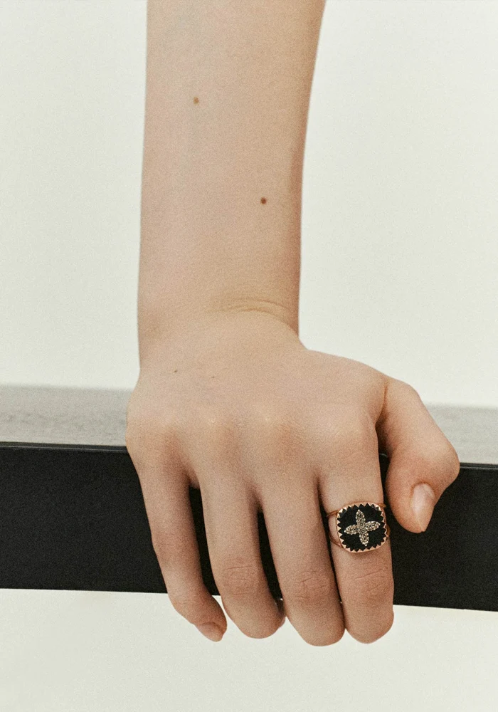 Bague Bowie N°2 Noir Diamant