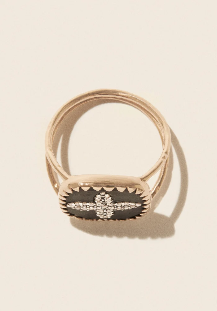 Bague Bowie N°2 Noir Diamant