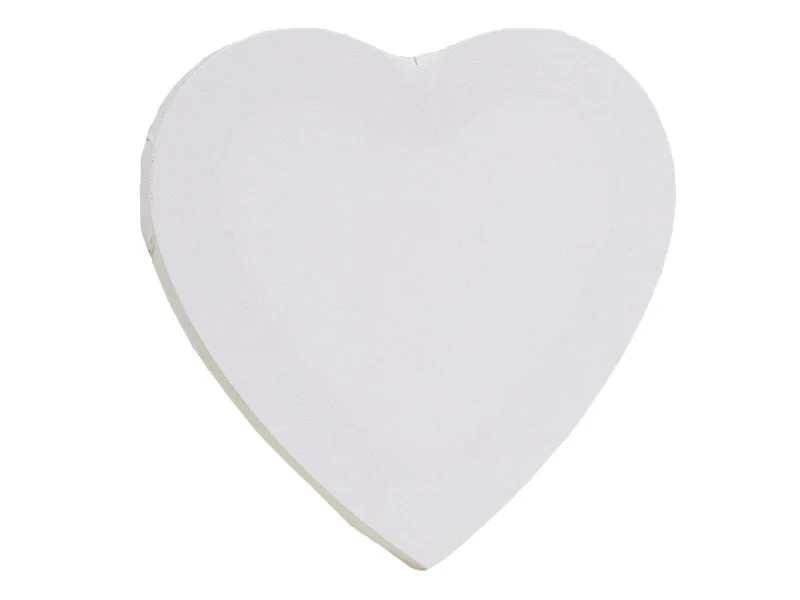 Toile vierge en bois - Coeur - 20 x 20 cm