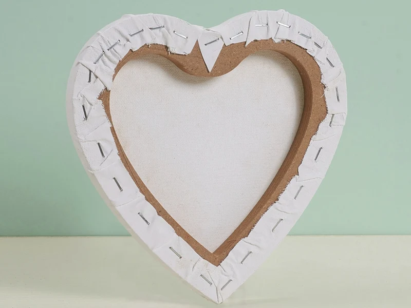 Toile vierge en bois - Coeur - 20 x 20 cm