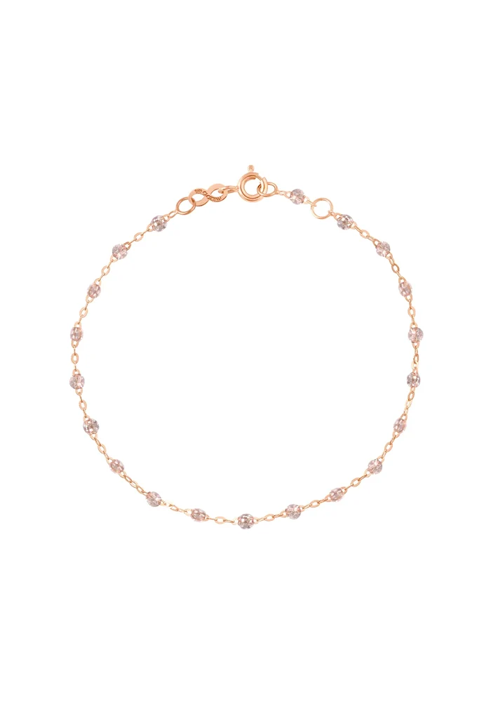 Bracelet Classique Gigi Or Rose Et Résines Sparkle 15cm