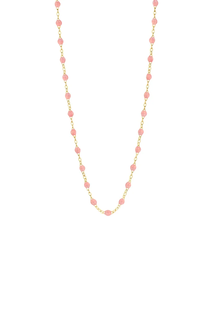 Collier Classique Gigi Or Jaune Et Résines Blush 42cm