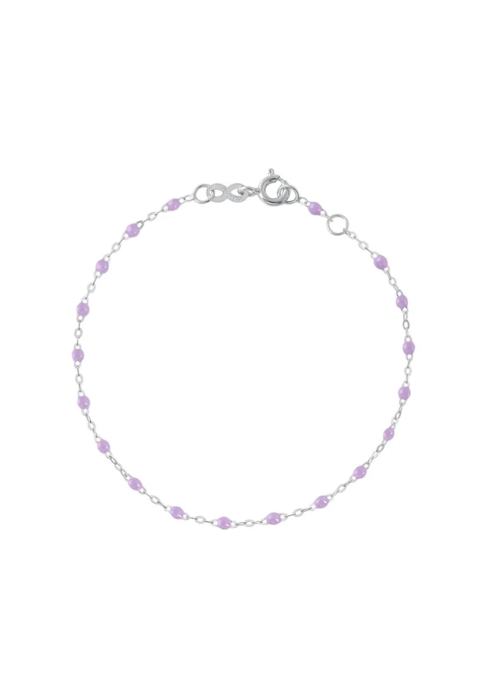 Bracelet Classique Gigi Or Blanc Et Résines Parme 15cm