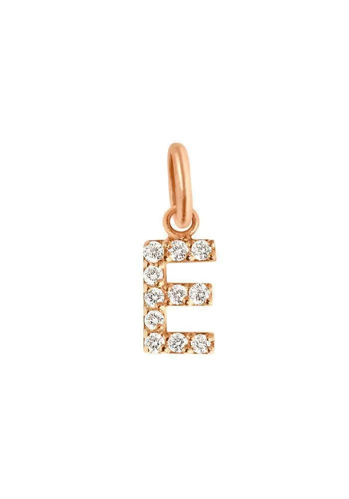 Pendentif Lucky Lettre E Or Rose