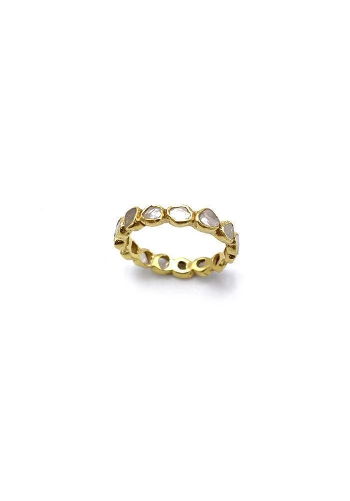 Bague Alliance Tout Diamants Polki Sertis