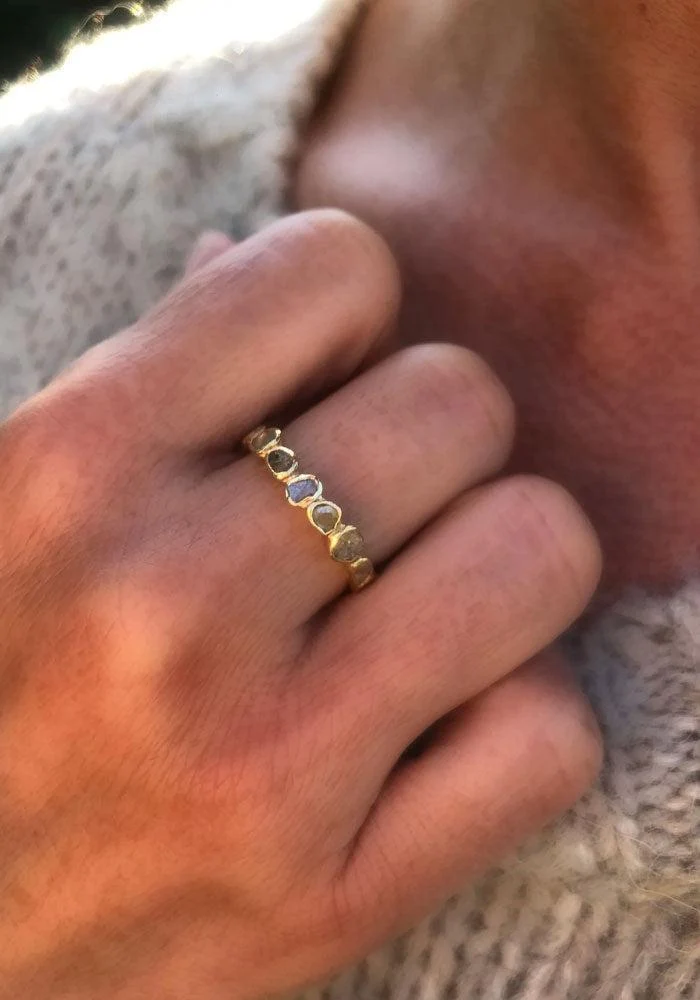 Bague Alliance Tout Diamants Polki Sertis
