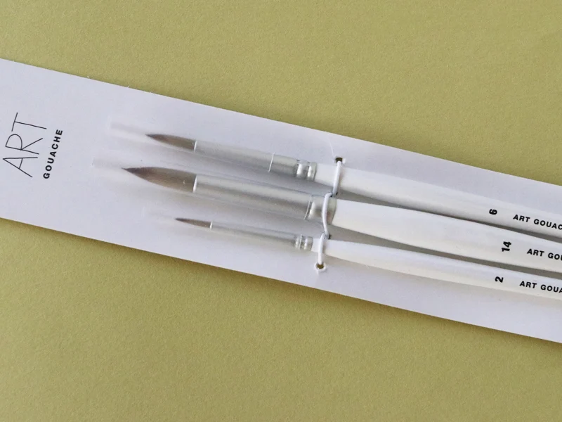 Lot de 3 pinceaux synthétiques gouache - Rico Design