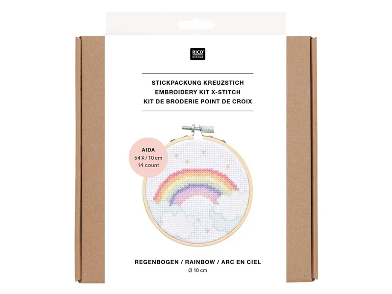 KIT DE BRODERIE ARC-EN-CIEL - RICO DESIGN