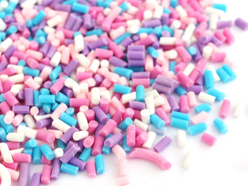 Faux vermicelles couleurs froides pour pâte fimo ou résine.