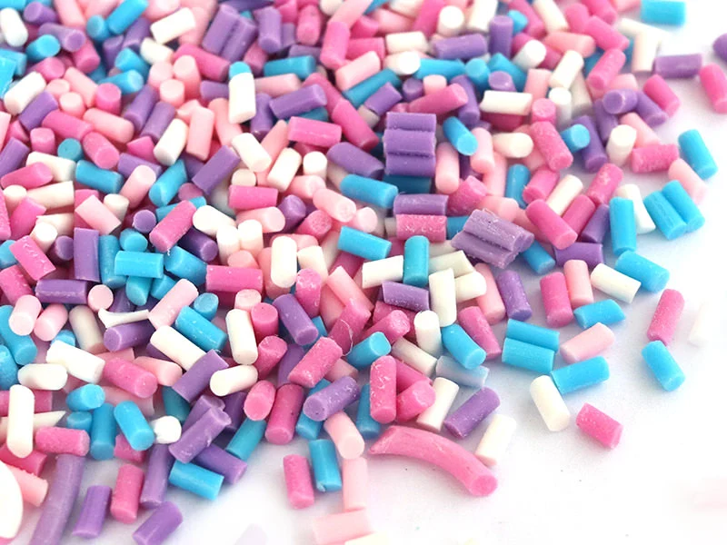 Faux vermicelles couleurs froides pour pâte fimo ou résine.