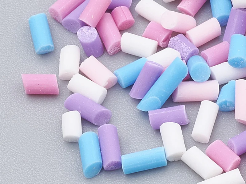 Faux vermicelles couleurs froides pour pâte fimo ou résine.