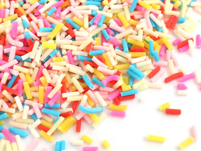 Faux vermicelles très fins - couleur flashy pour pâte fimo ou résine -10g