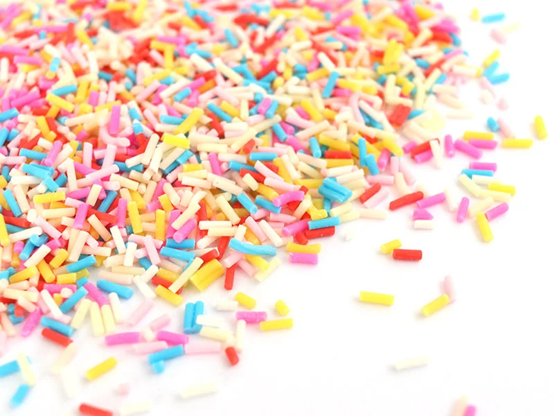 Faux vermicelles très fins - couleur flashy pour pâte fimo ou résine -10g