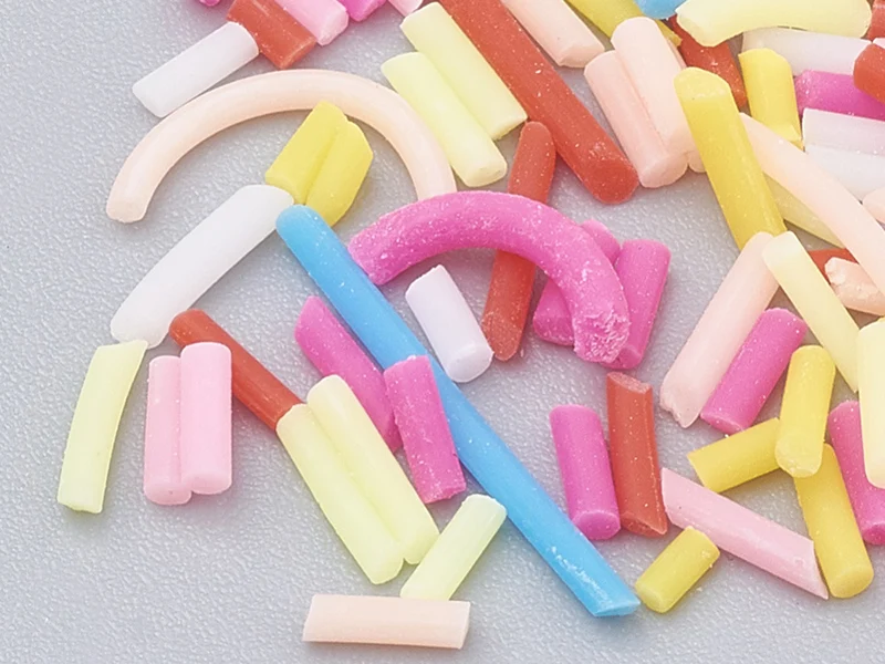 Faux vermicelles très fins - couleur flashy pour pâte fimo ou résine -10g