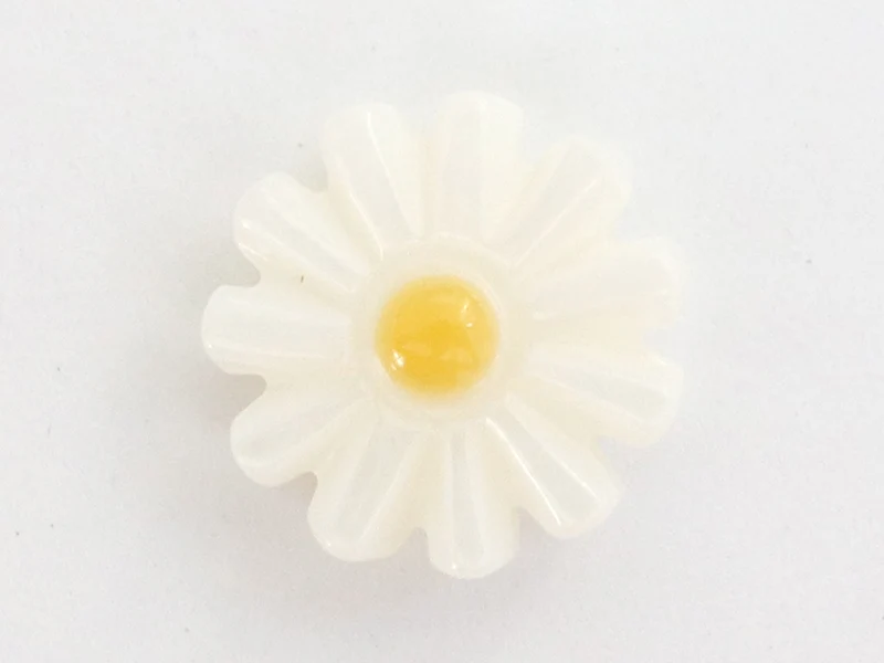 Perle paquerette en nacre véritable - 10 mm