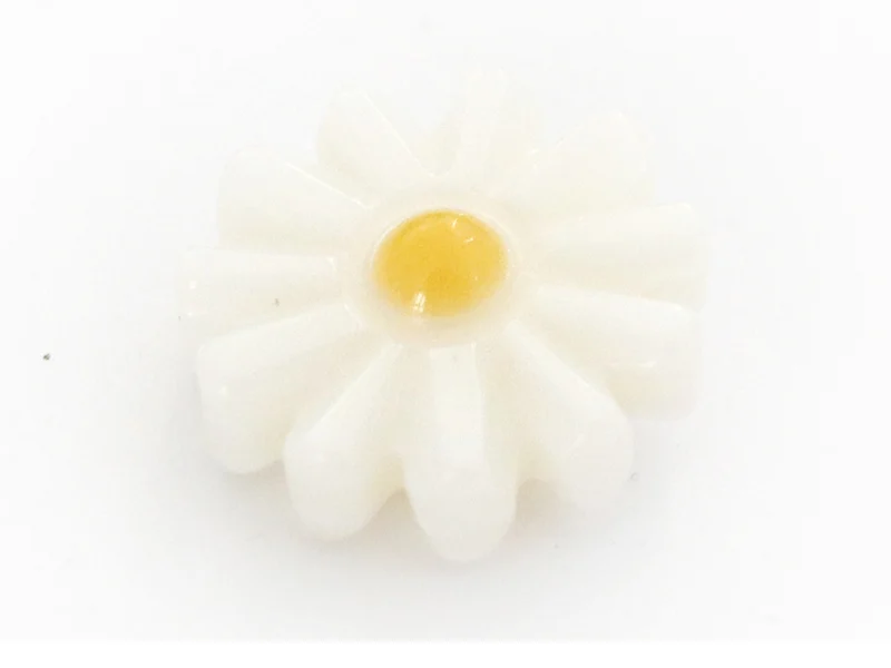 Perle paquerette en nacre véritable - 10 mm