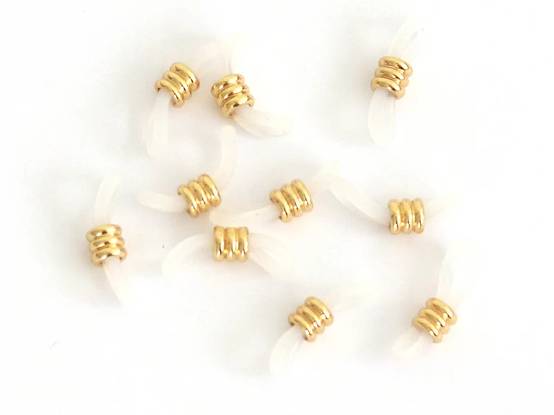 10 embouts deluxe pour cordon à lunettes - doré