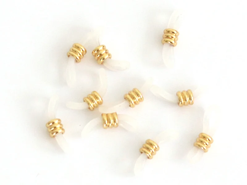 10 embouts deluxe pour cordon à lunettes - doré