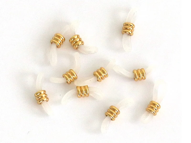 10 embouts deluxe pour cordon à lunettes - doré