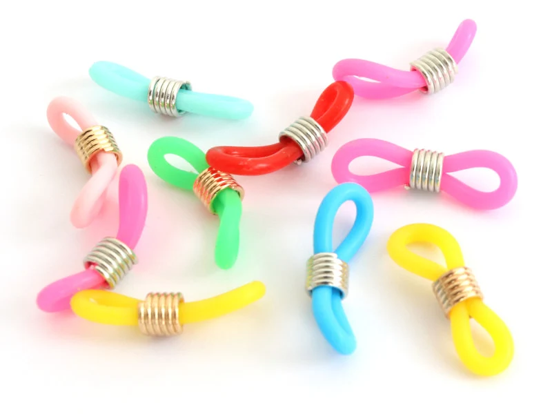 10 embouts pour cordon à lunettes - multicolore