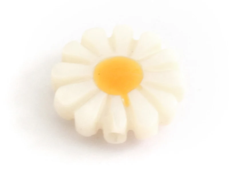 Perle paquerette en nacre véritable - 12 mm