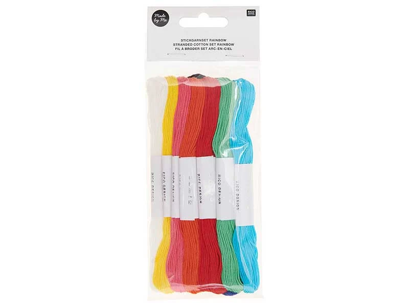 Lot de 10 Fils à broder – Set arc-en-ciel