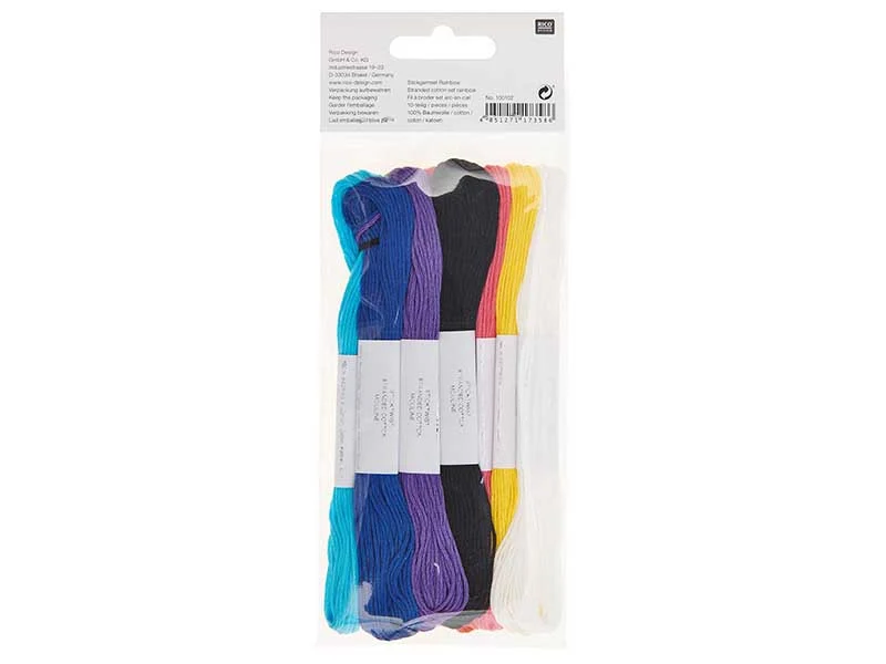Lot de 10 Fils à broder – Set arc-en-ciel
