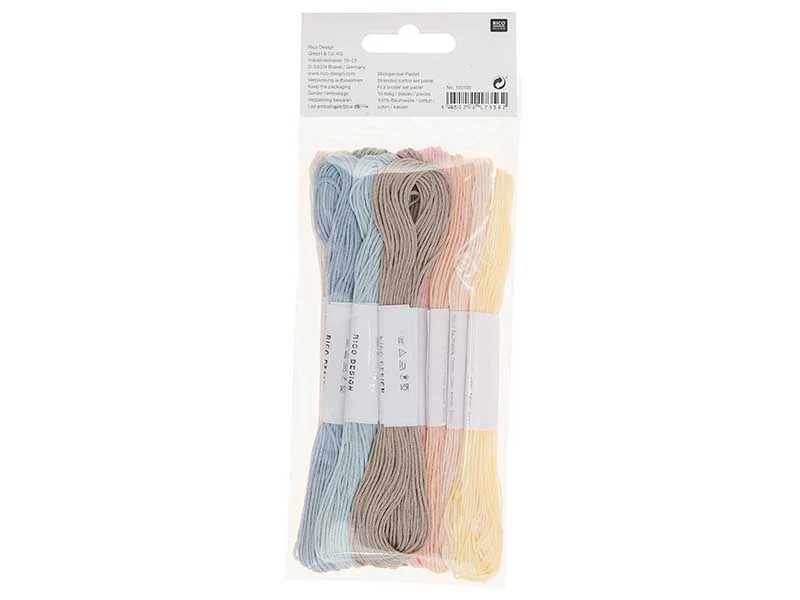 Lot de 10 Fils à broder – Set pastel
