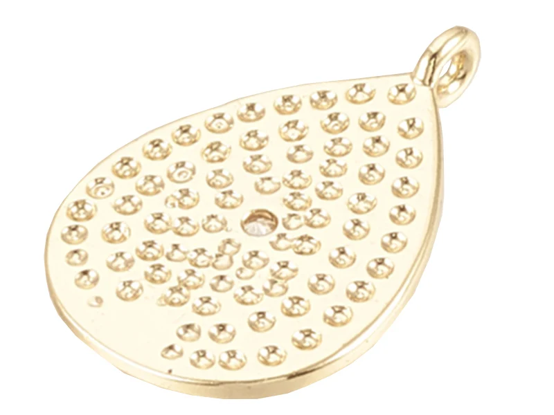 Breloque dorée à l'or fin 18 K – Goutte scintillante