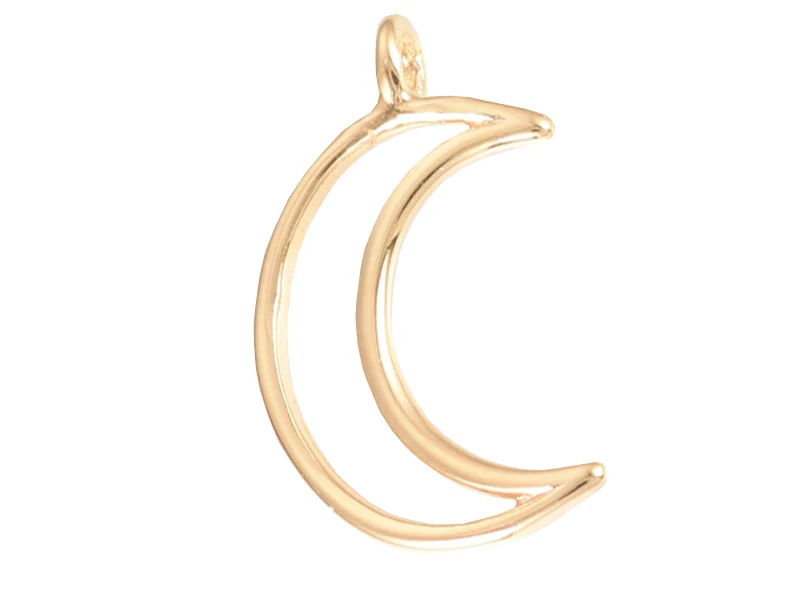 Breloque dorée à l'or fin 18 K – Lune évidée