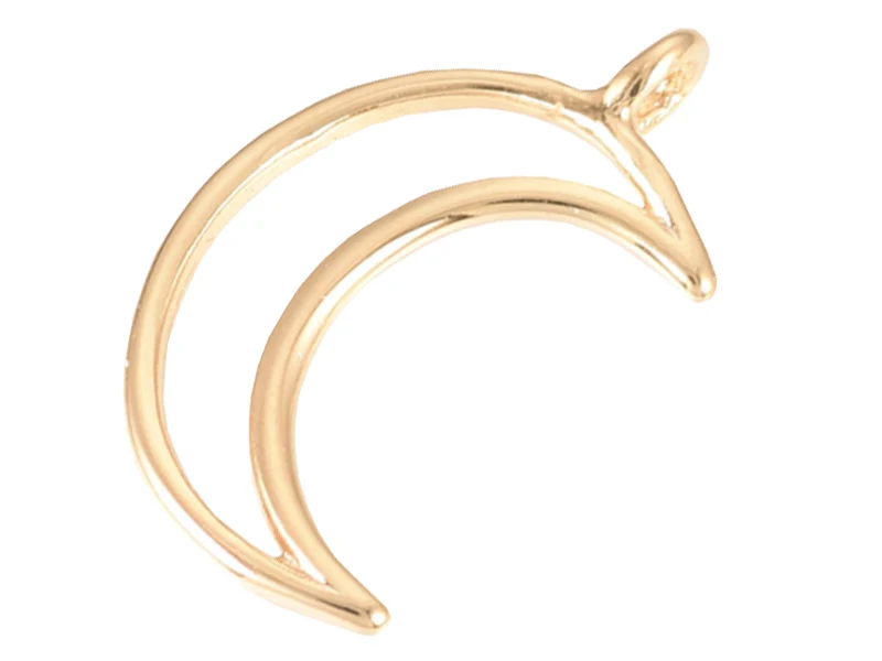 Breloque dorée à l'or fin 18 K – Lune évidée