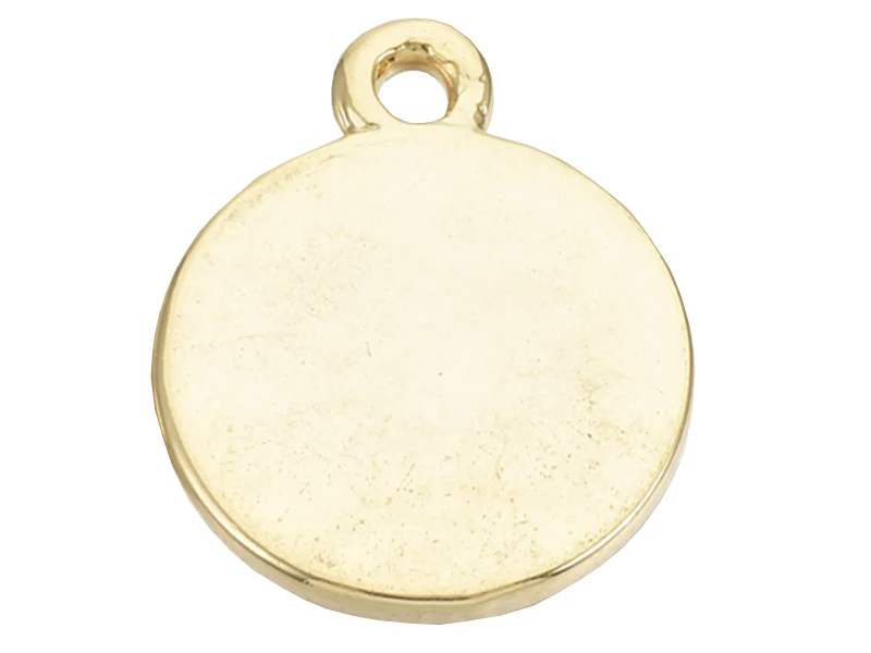 Breloque dorée à l'or fin 18 K – Cercles pointillés