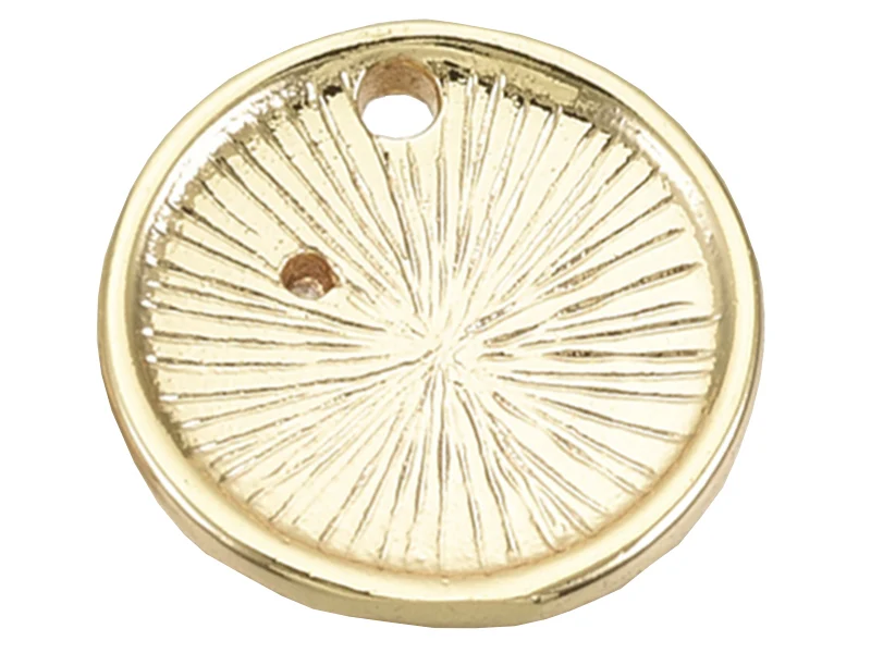 Breloque dorée à l'or fin 18 K – Lune et étoile scintillante